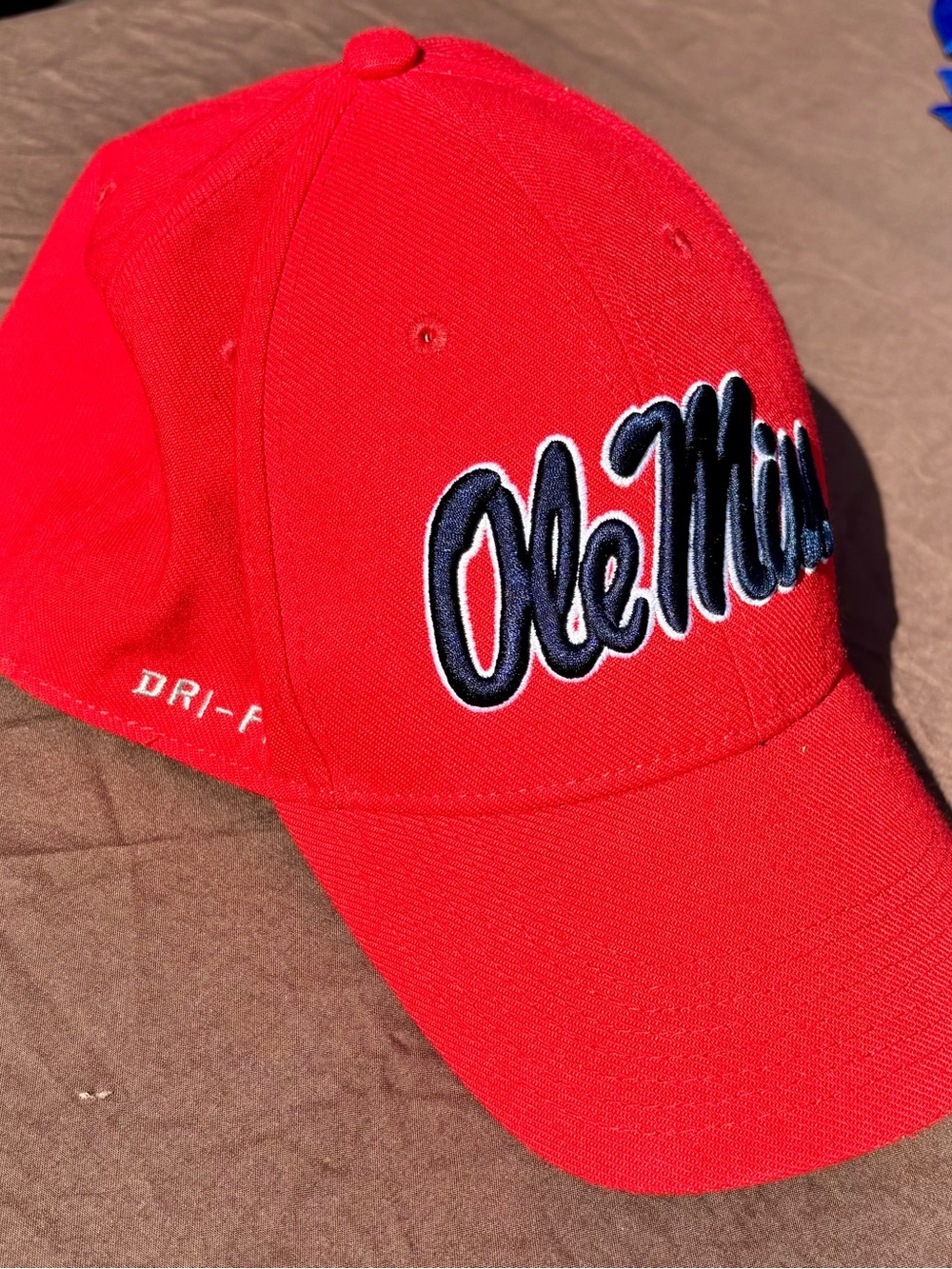 Red MISSISSIPPI Ole Miss' DRI-FIT Embroidered Baseball Cap